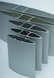 Silvery / Black Anodizing Industrial Exhaust Fan Blades Aluminum Louvers Panel