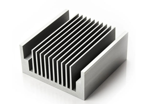 Anodized 6005 Aluminum Heatsink Extrusion Profiles With Punching / Drilling