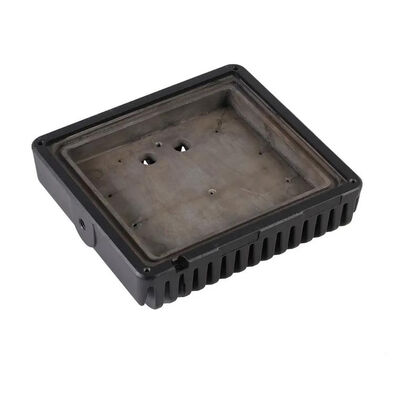 Square Black Powder Painting LED Lighting Aluminum Heat Sink with Customized Dimensions and CNC Machining