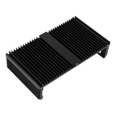 Top Quality Bright Black Anodized Aluminum Extrusion Profile for Audio Amplifier Cover with Heat Sink