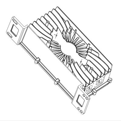 Customized Aluminum Die Cast Housing and Die Cast Aluminum Heatsink with Good Thermal Dissipation and Powder Coating