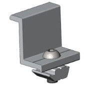 Anodised / Mill به پایان رسید خورشیدی End Clamp برای سیستم های نصب و راه اندازی سیستم خورشیدی صاف