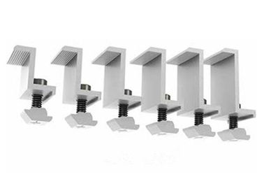 سیستم های نصب سیستم سقف خورشیدی Anodized PV End Clamp Dimensions Customized