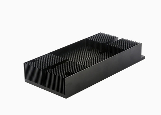 رنگ سیاه آنودیزه شده 6060 حجم بزرگ آلومینیوم Heatsink Extrusion Profiles T66