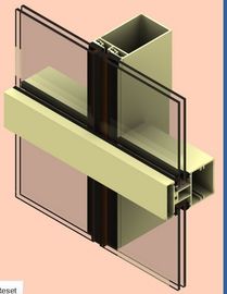 آلیاژ 6061 آلومینیوم پرده دیوار پروفایل Anodized For Construction