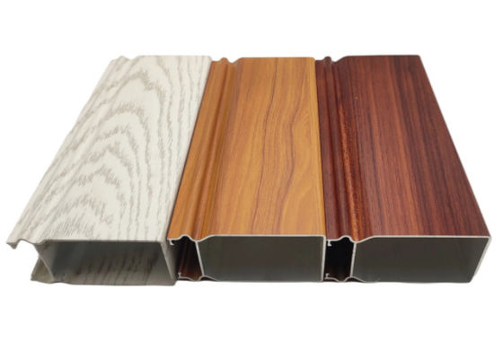 پروفیل اکستروژن پنجره آلومینیومی Wooden Grain Transfer 6063